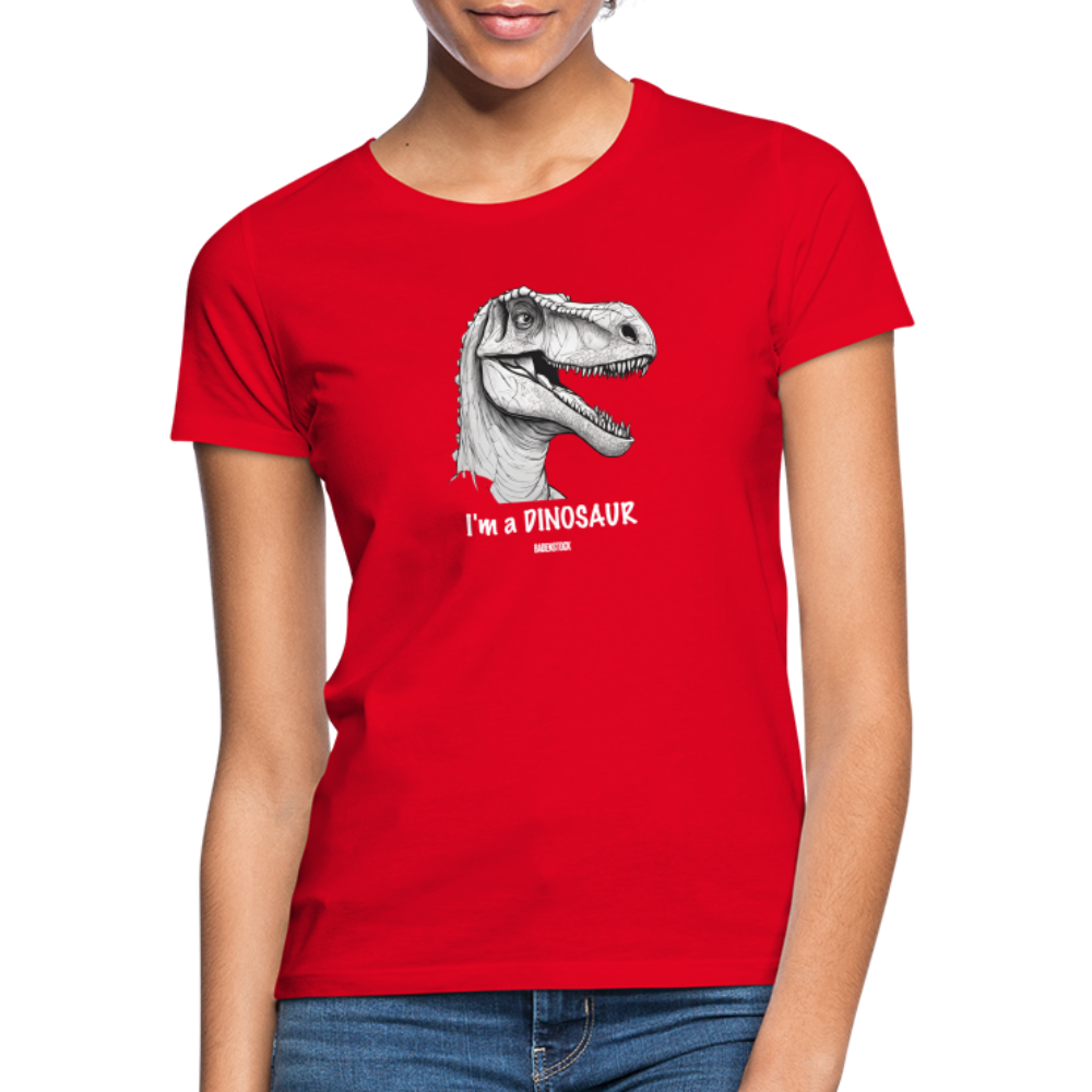 Dino Saurus I'm Women's T-Shirt - red