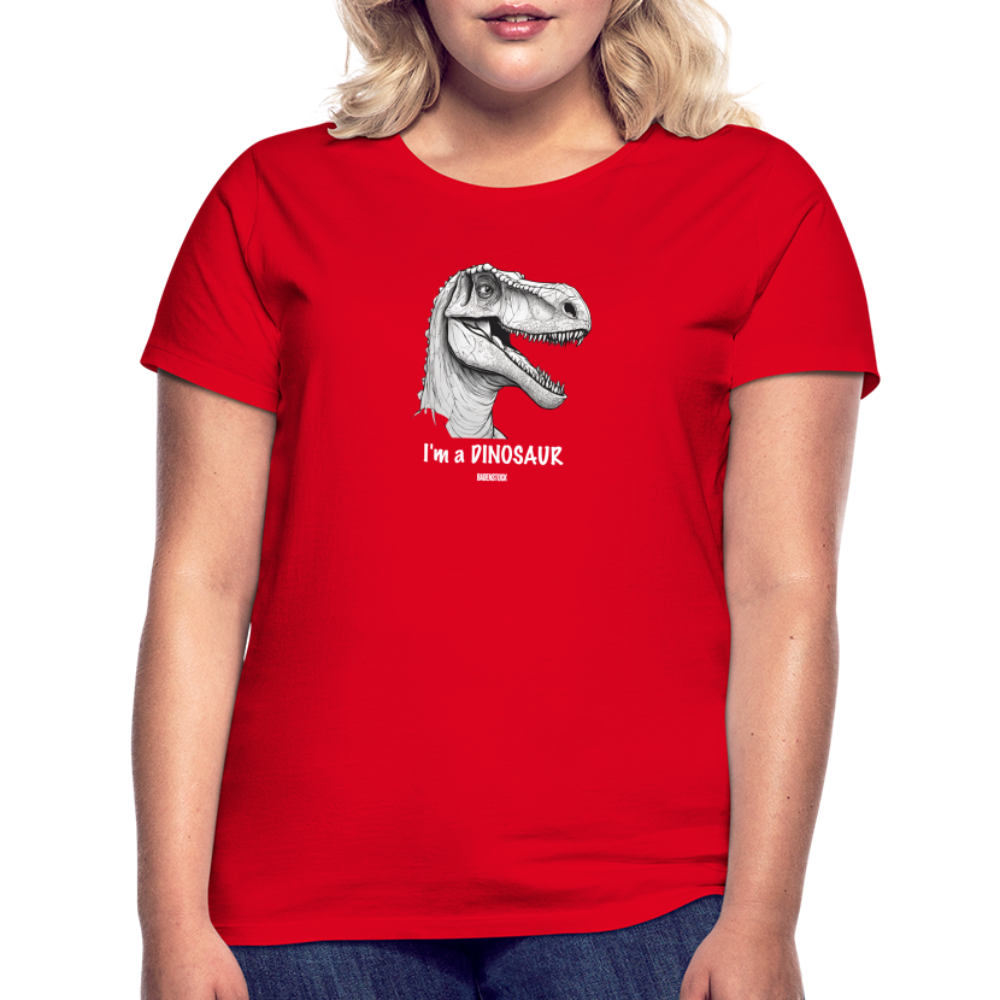Dino Saurus I'm Women's T-Shirt - red