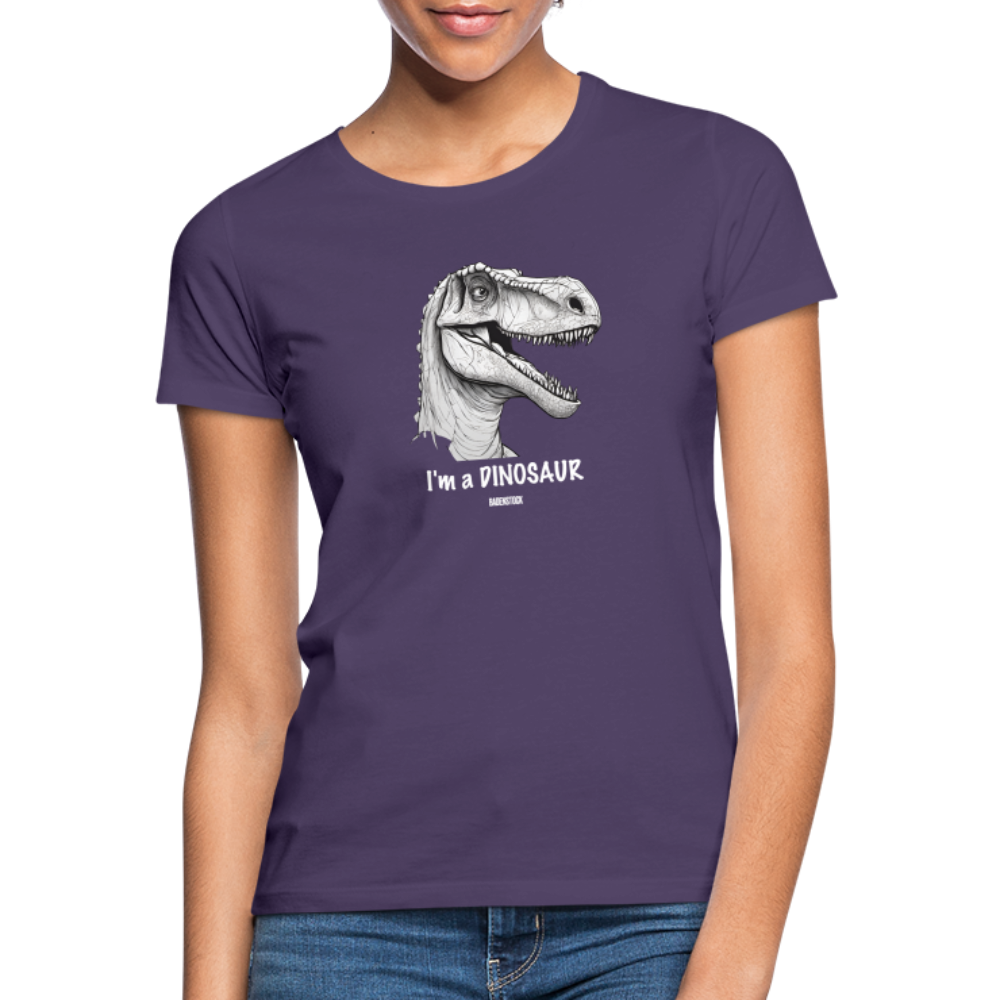 Dino Saurus I'm Women's T-Shirt - dark purple