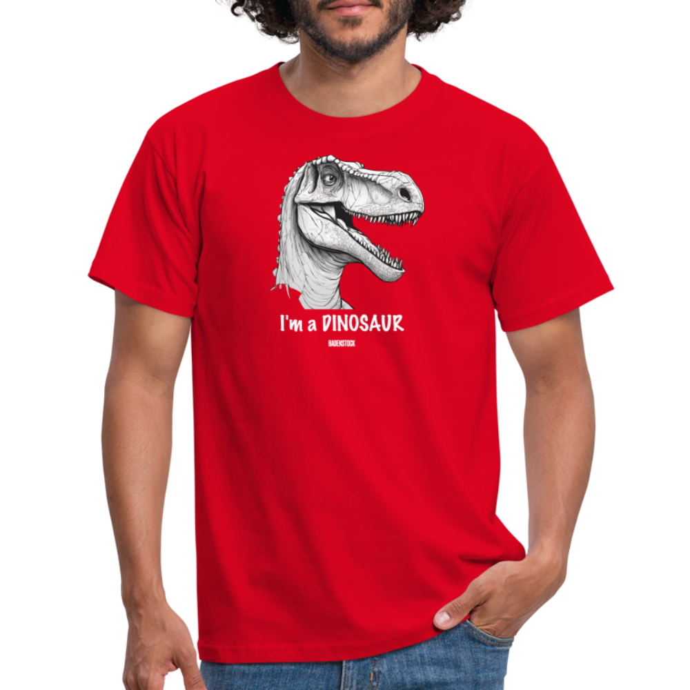 Dino Saurus I'm Men's T-Shirt - red