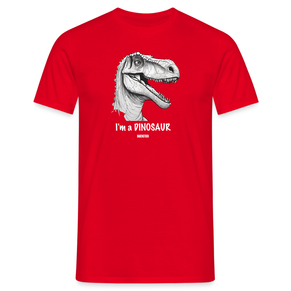 Dino Saurus I'm Men's T-Shirt - red