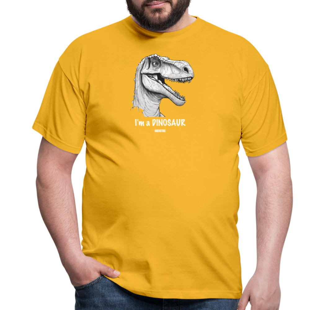 Dino Saurus I'm Men's T-Shirt - yellow