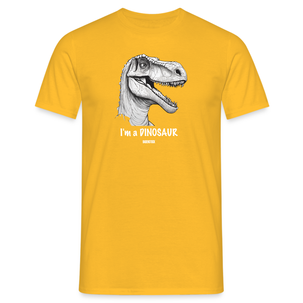 Dino Saurus I'm Men's T-Shirt - yellow
