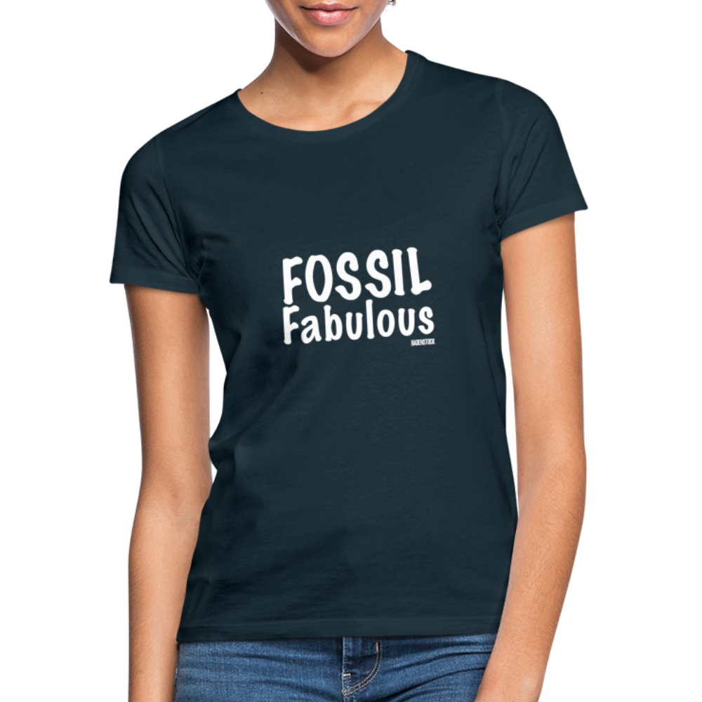 Dino Saurus Fossil Women's T-Shirt - navy