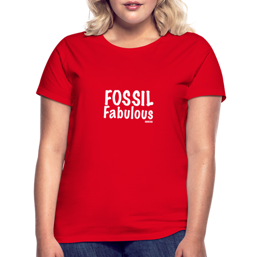 Dino Saurus Fossil Women's T-Shirt - red