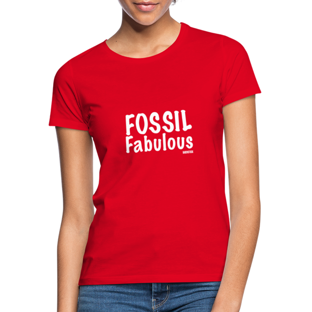 Dino Saurus Fossil Women's T-Shirt - red