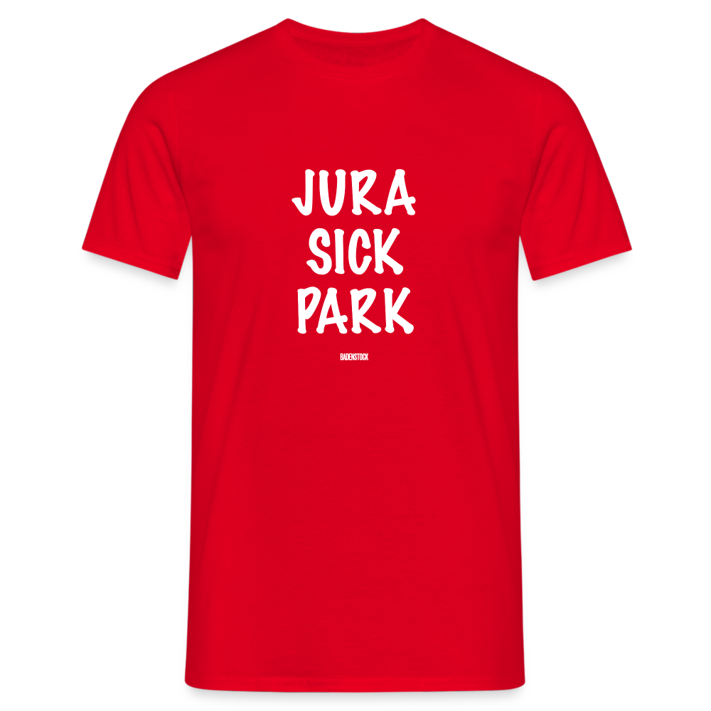 Dino Saurus Jurasick Park Men's T-Shirt - red