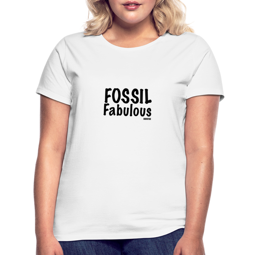 Dino Saurus Fossil Women's White T-Shirt - white