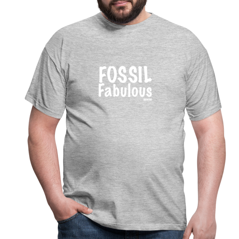 Dino Saurus Fossil Men's T-Shirt - heather grey