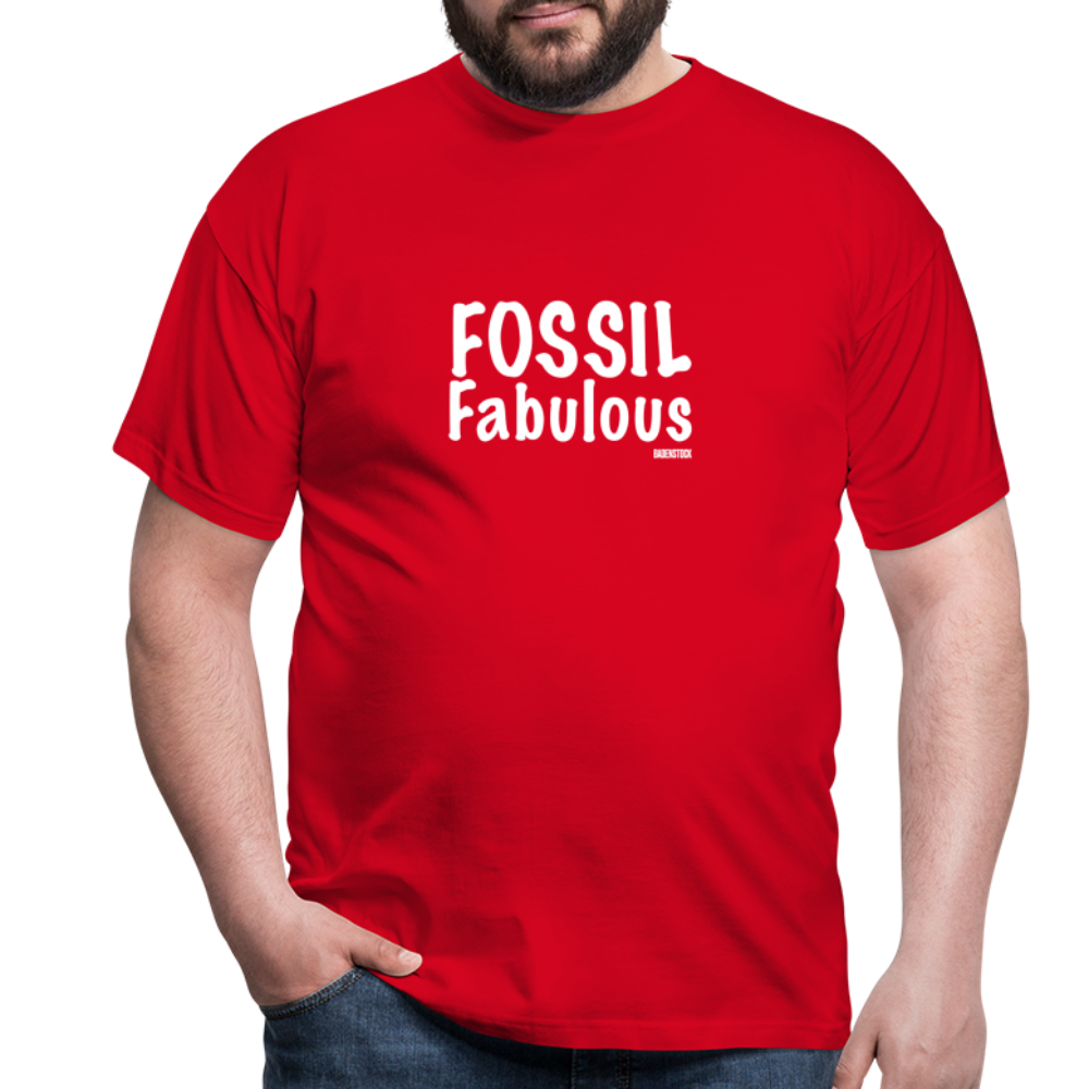 Dino Saurus Fossil Men's T-Shirt - red