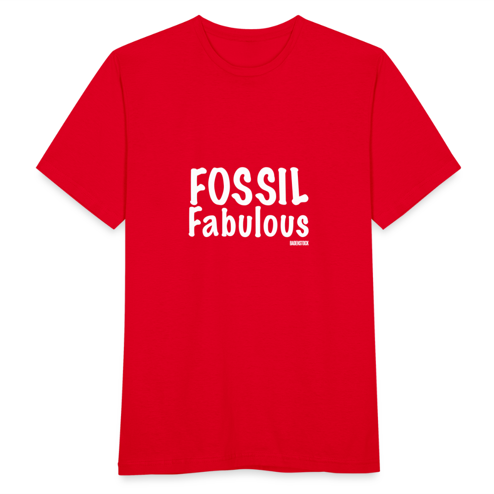 Dino Saurus Fossil Men's T-Shirt - red