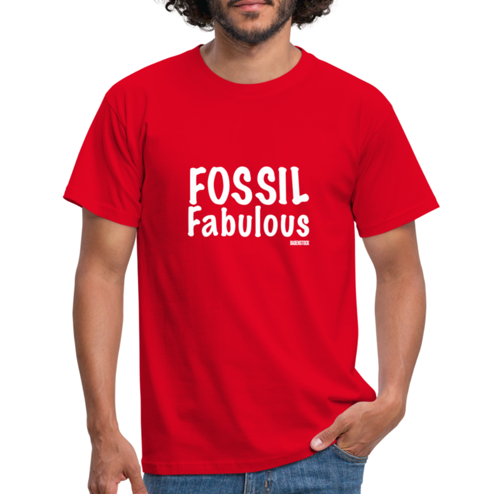 Dino Saurus Fossil Men's T-Shirt - red