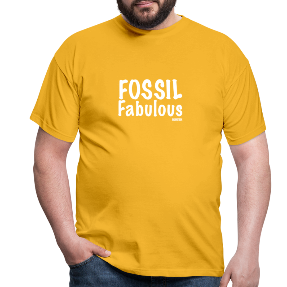 Dino Saurus Fossil Men's T-Shirt - yellow