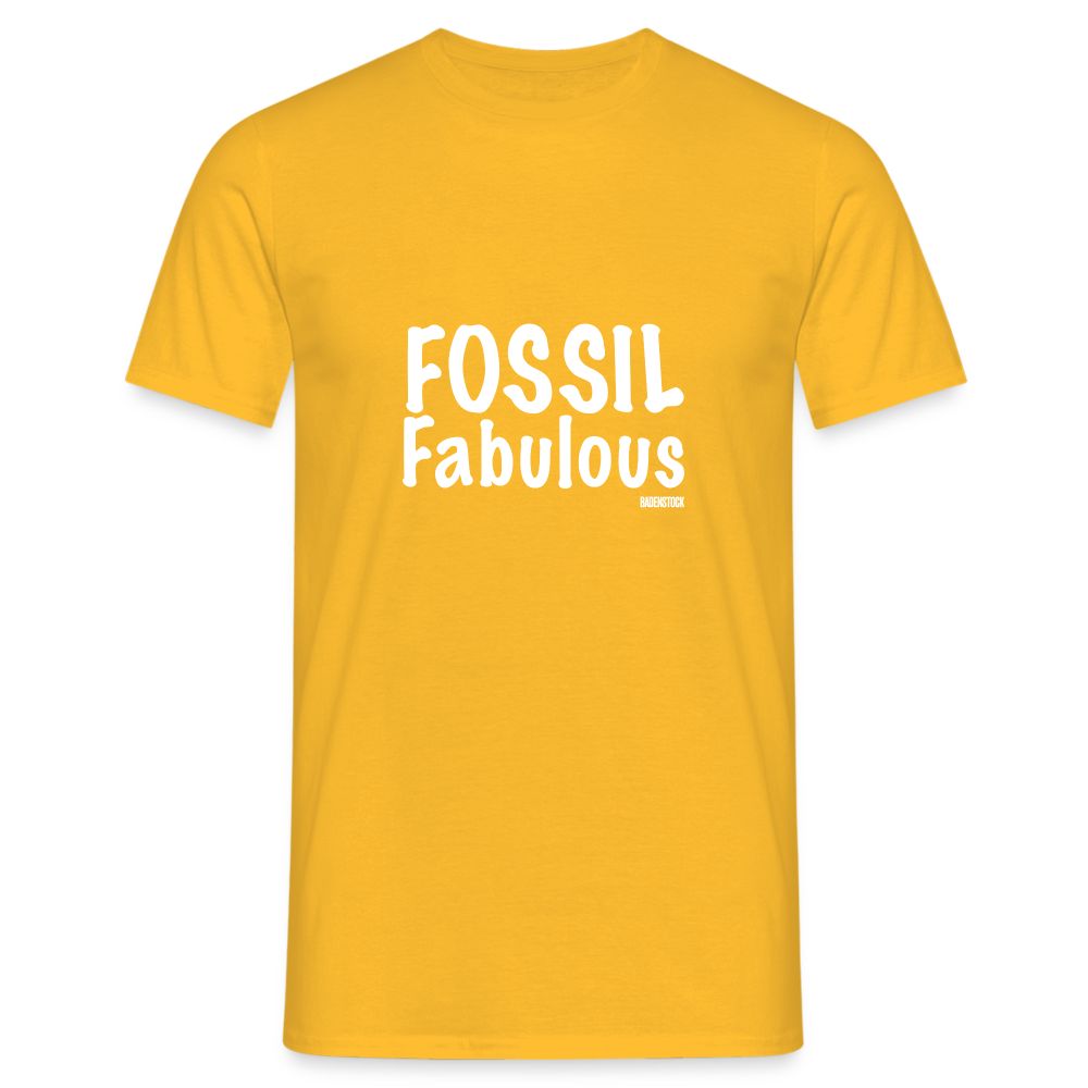 Dino Saurus Fossil Men's T-Shirt - yellow