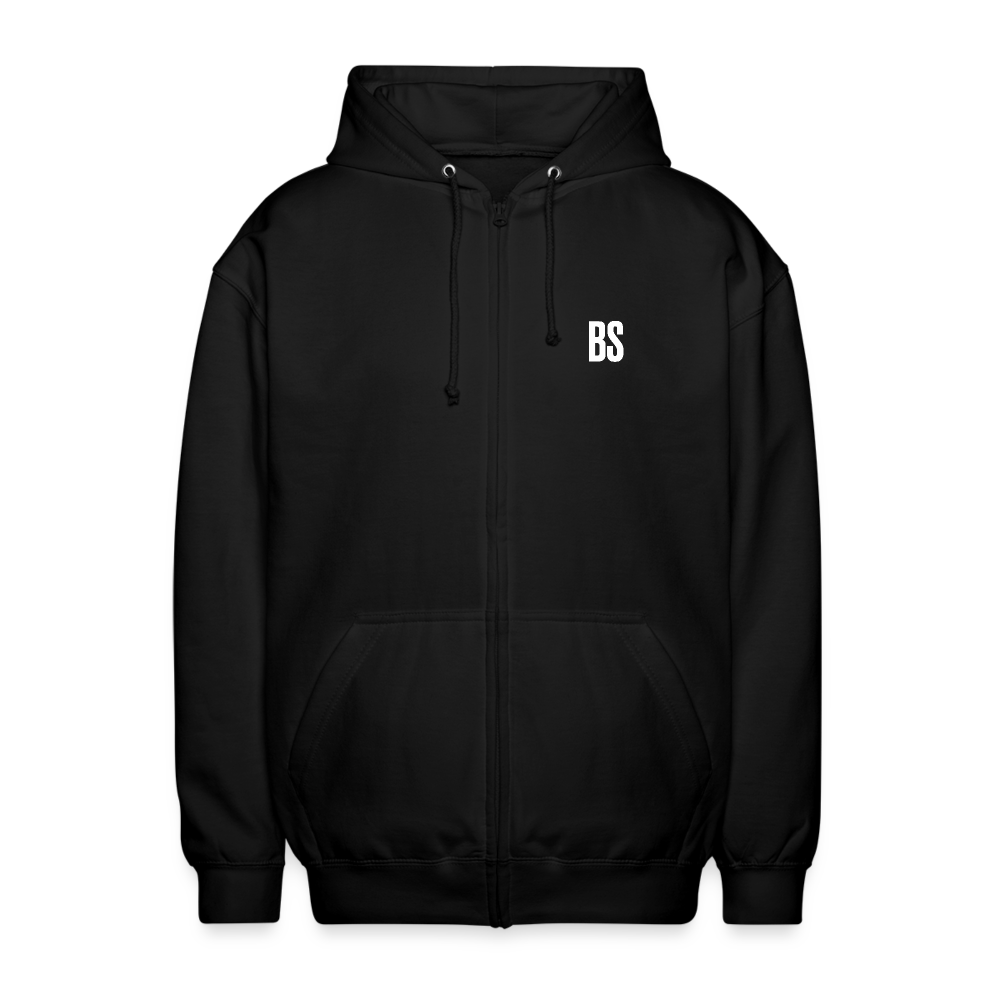 BS front + Badenstock Back Unisex Hooded Jacket - black