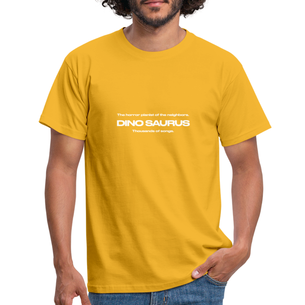 Dino Saurus Horror Men’s Premium T-Shirt - yellow