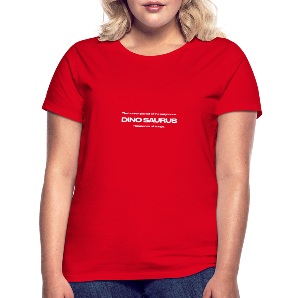 Dino Saurus Horror Women’s T-Shirt - red