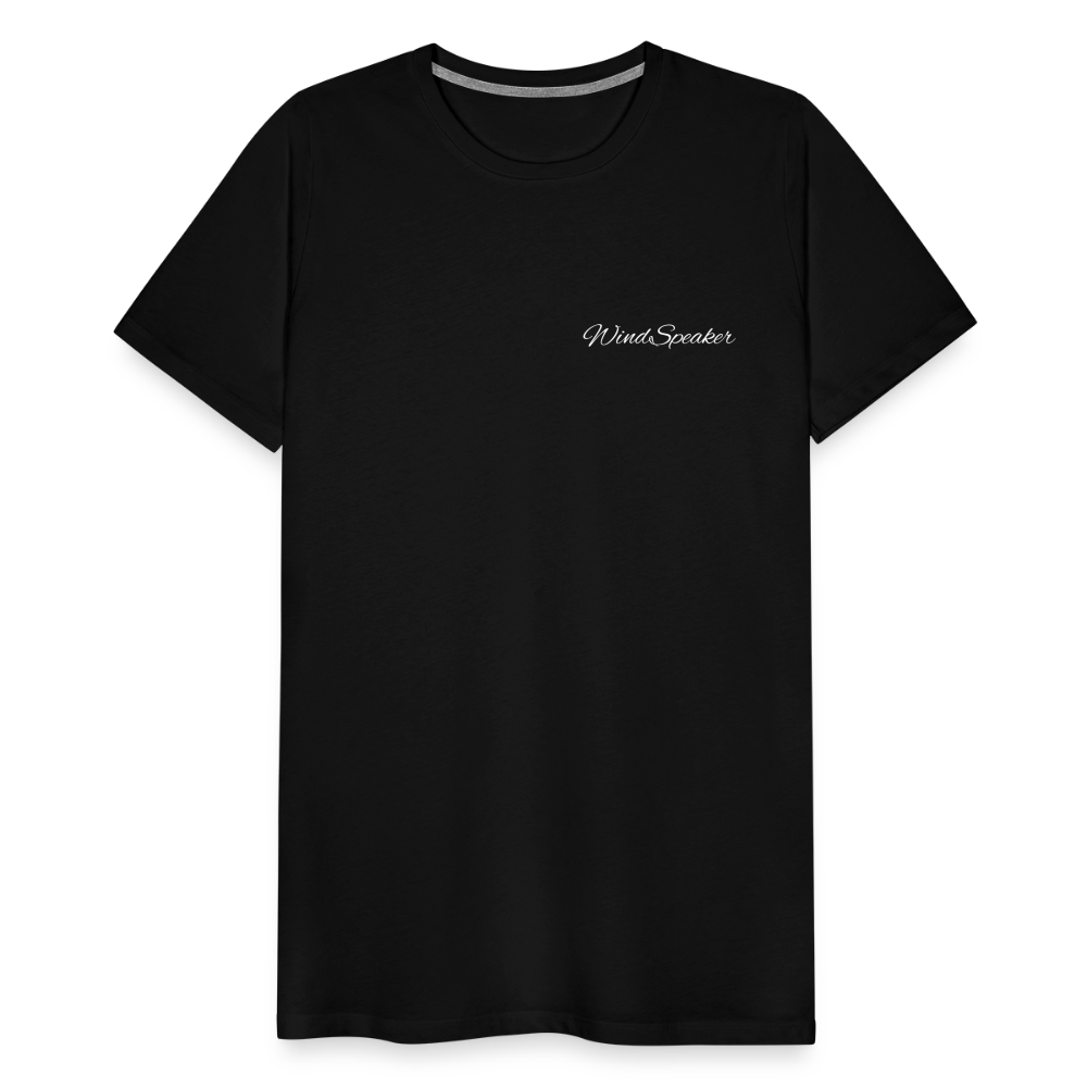 Windspeaker Men’s Premium T-Shirt (White Logo) - black