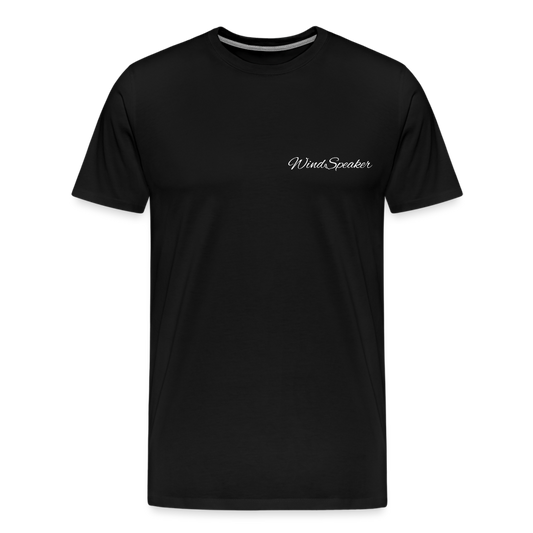 Windspeaker Men’s Premium T-Shirt (White Logo) - black