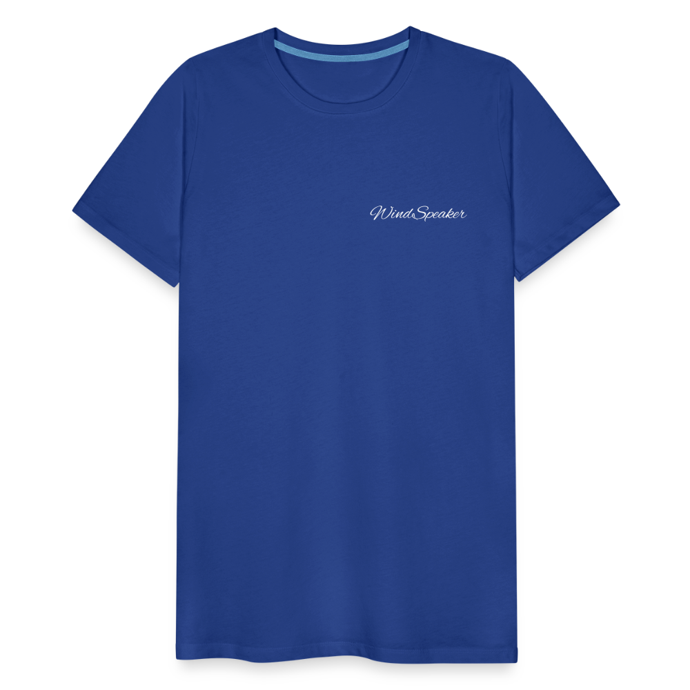 Windspeaker Men’s Premium T-Shirt (White Logo) - royal blue