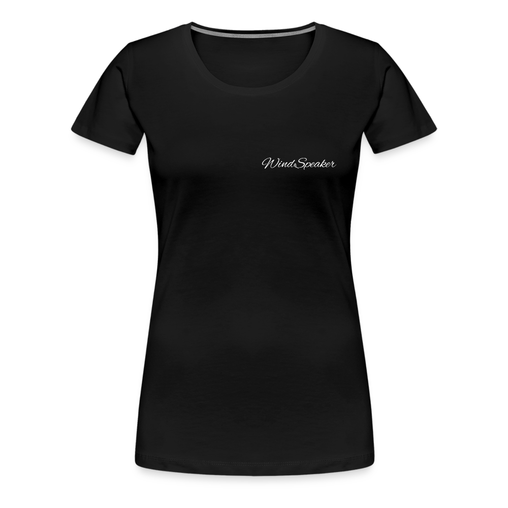 WindSpeaker Women’s Premium T-Shirt (White logo) - black