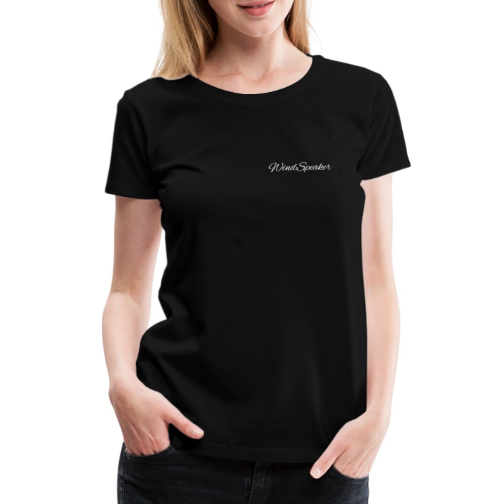 WindSpeaker Women’s Premium T-Shirt (White logo) - black