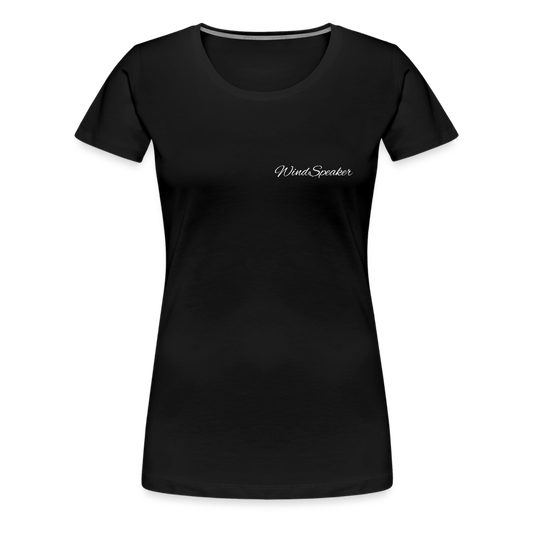 WindSpeaker Women’s Premium T-Shirt (White logo) - black