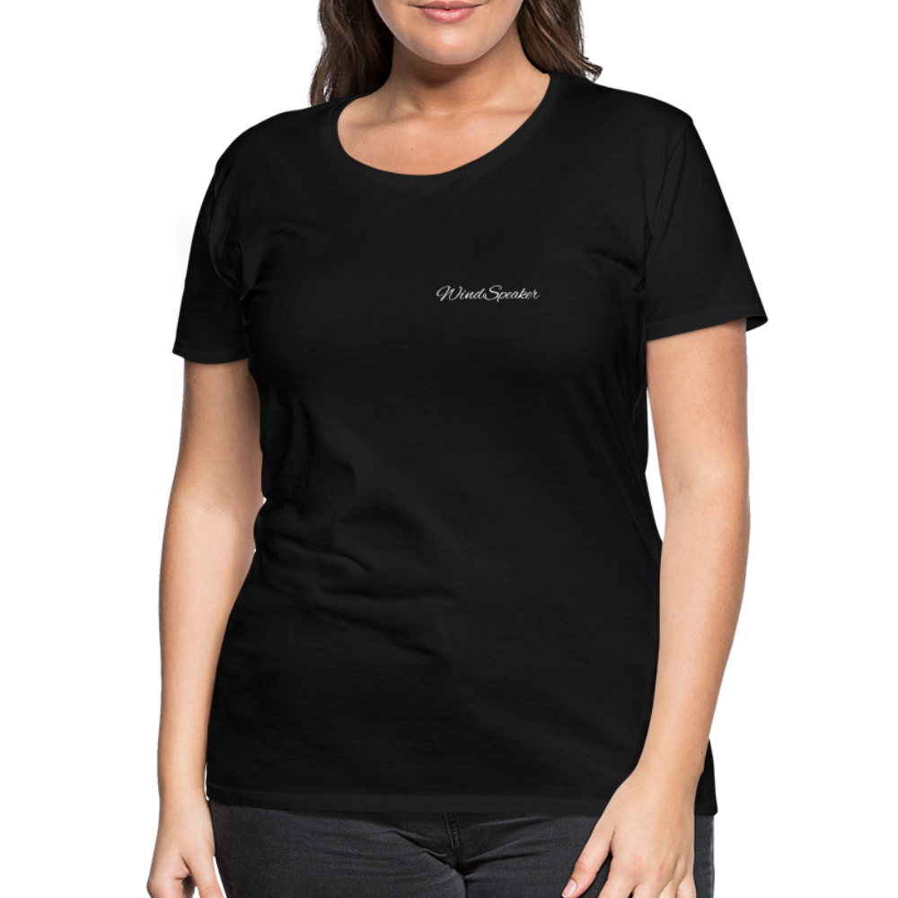 WindSpeaker Women’s Premium T-Shirt (White logo) - black