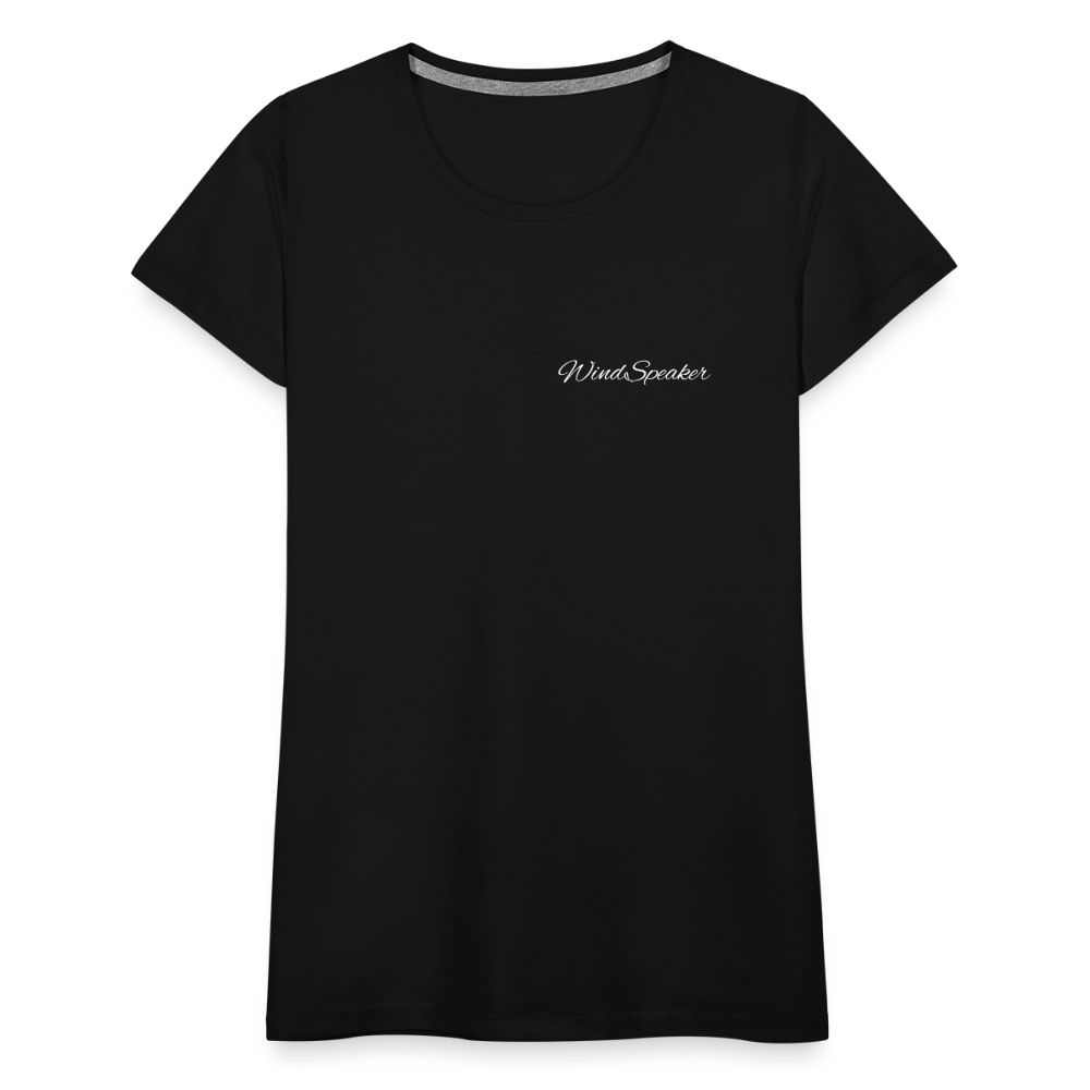 WindSpeaker Women’s Premium T-Shirt (White logo) - black