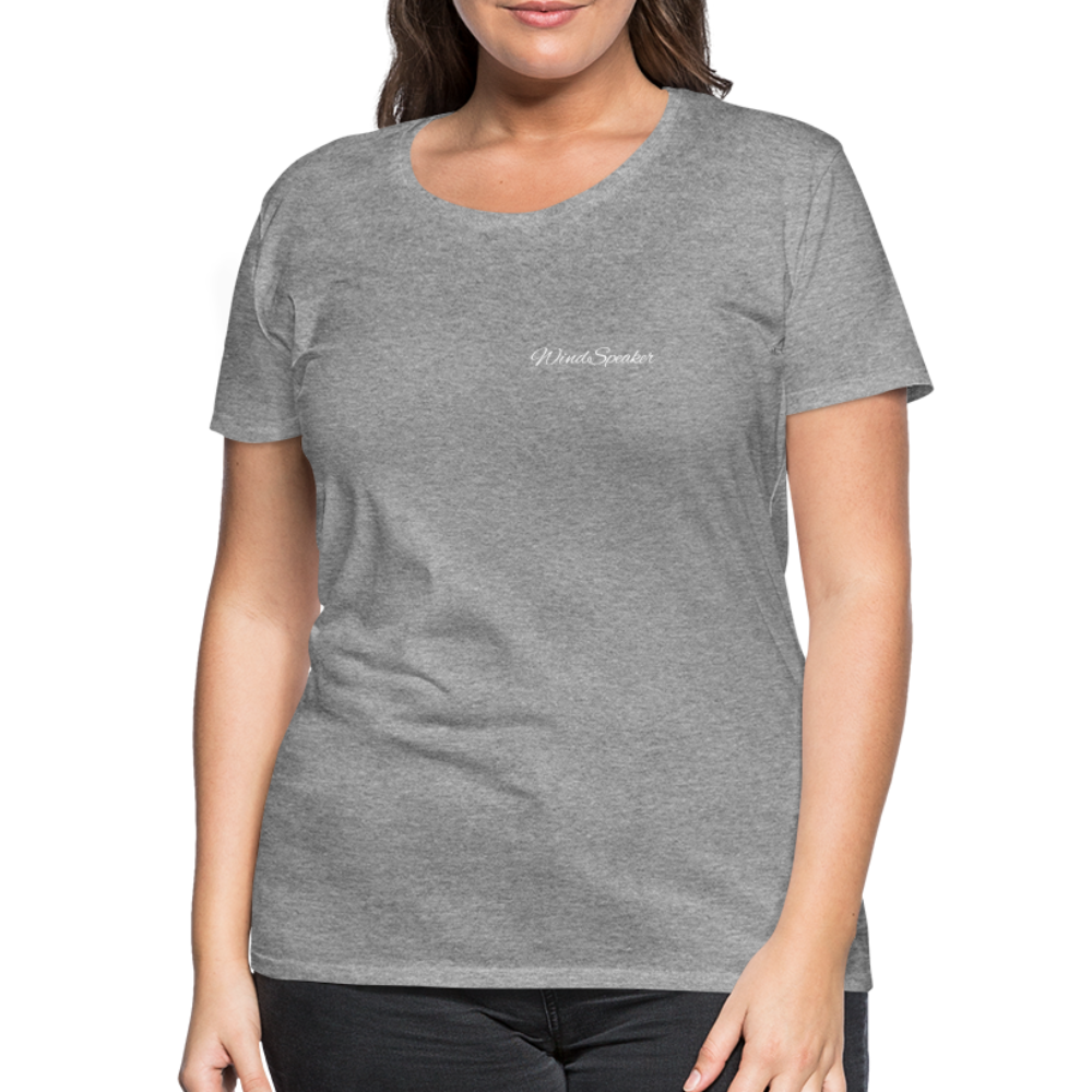 WindSpeaker Women’s Premium T-Shirt (White logo) - heather grey