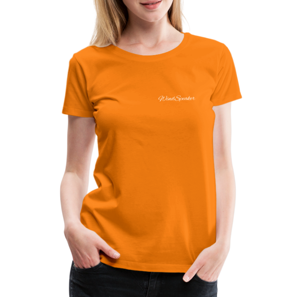 WindSpeaker Women’s Premium T-Shirt (White logo) - orange