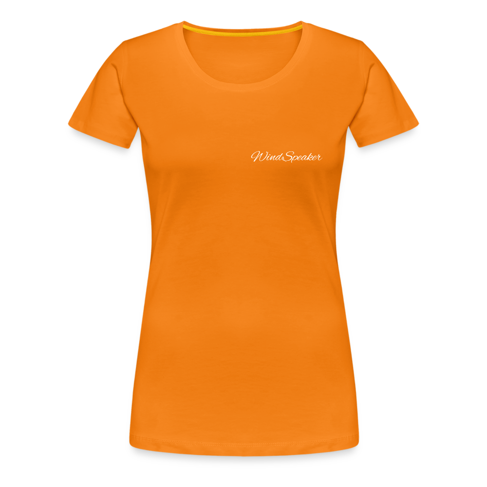 WindSpeaker Women’s Premium T-Shirt (White logo) - orange