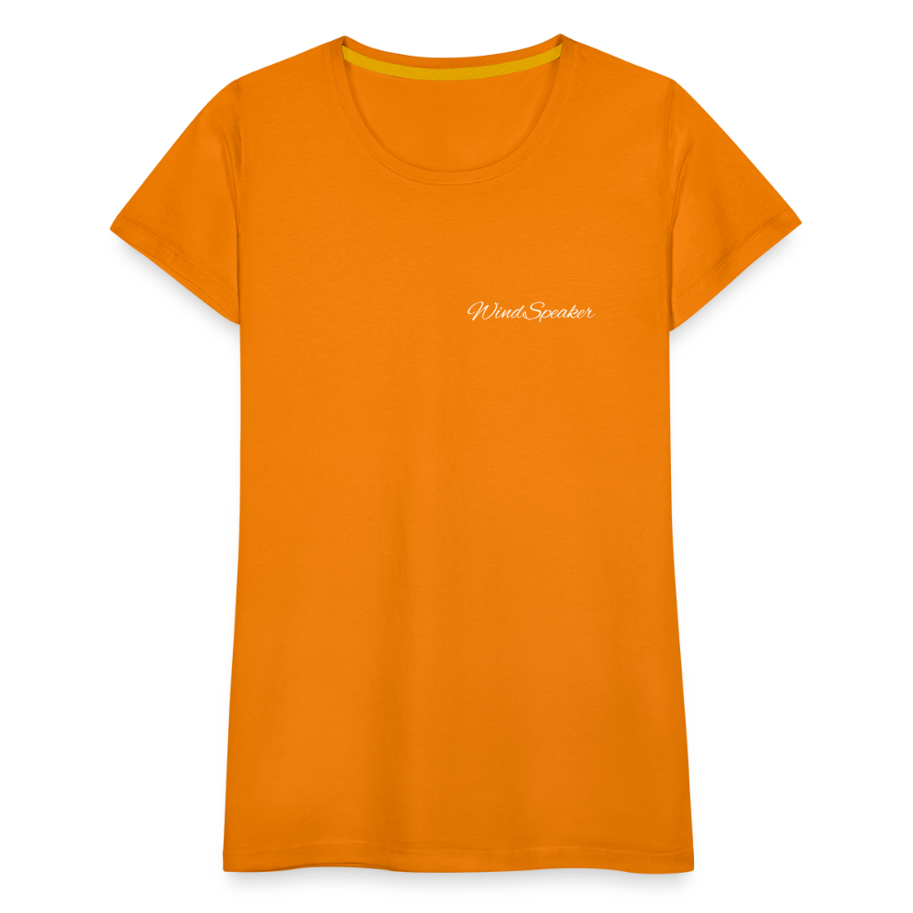 WindSpeaker Women’s Premium T-Shirt (White logo) - orange