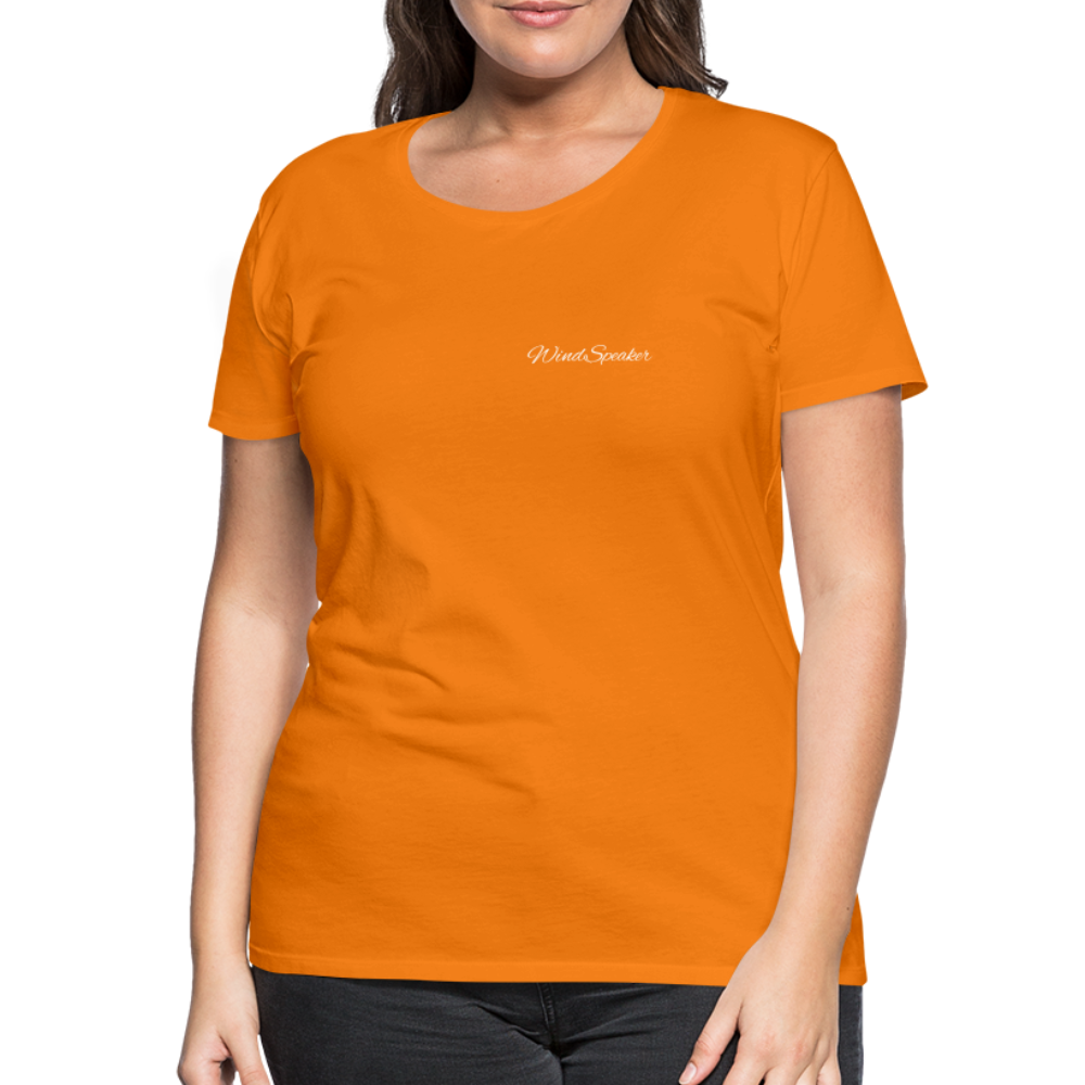 WindSpeaker Women’s Premium T-Shirt (White logo) - orange