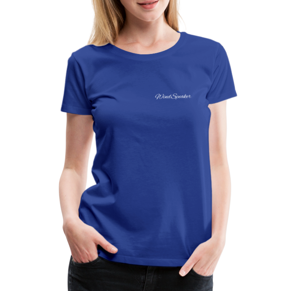 WindSpeaker Women’s Premium T-Shirt (White logo) - royal blue