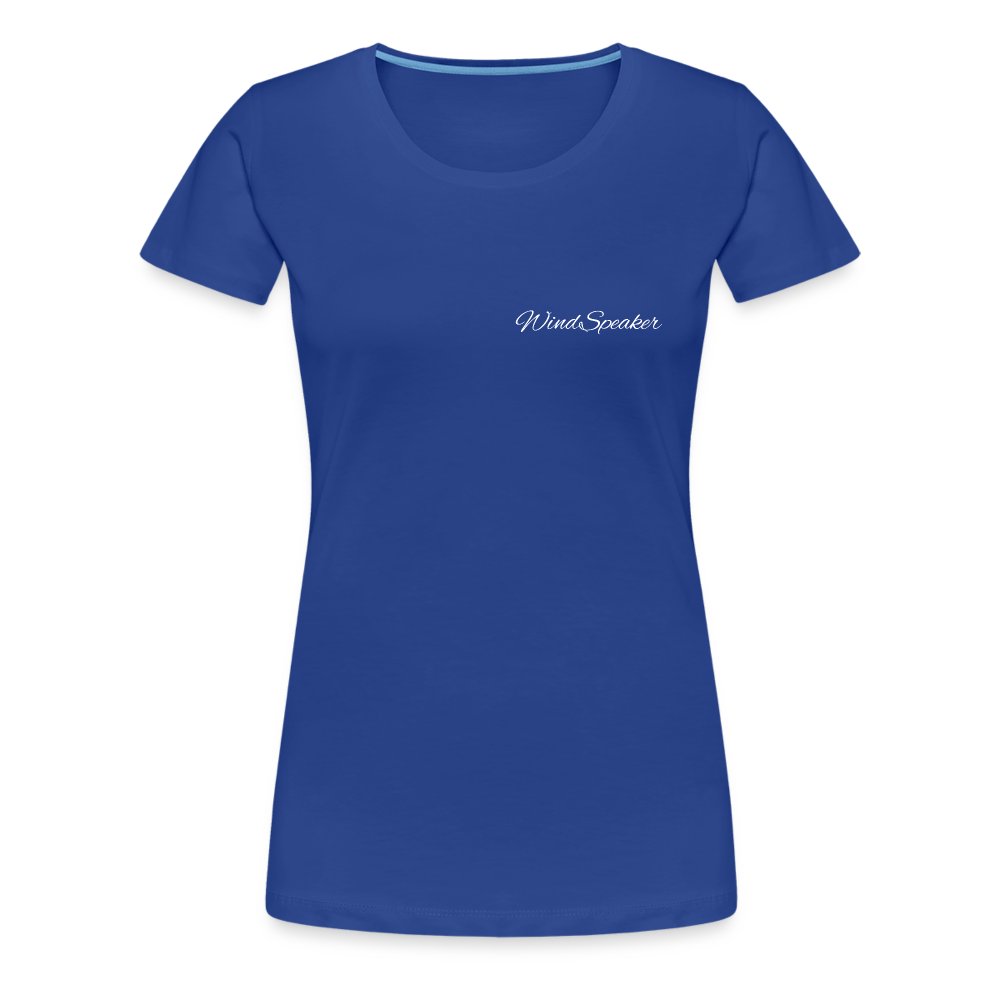 WindSpeaker Women’s Premium T-Shirt (White logo) - royal blue