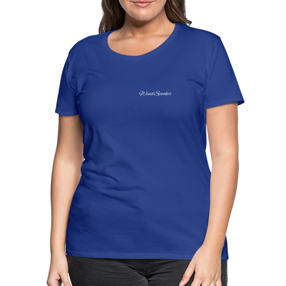 WindSpeaker Women’s Premium T-Shirt (White logo) - royal blue