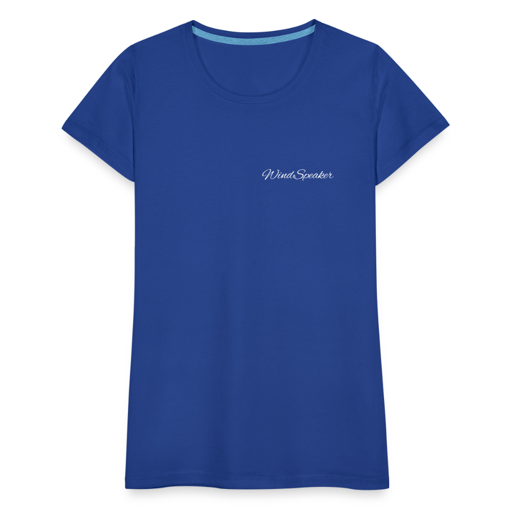 WindSpeaker Women’s Premium T-Shirt (White logo) - royal blue