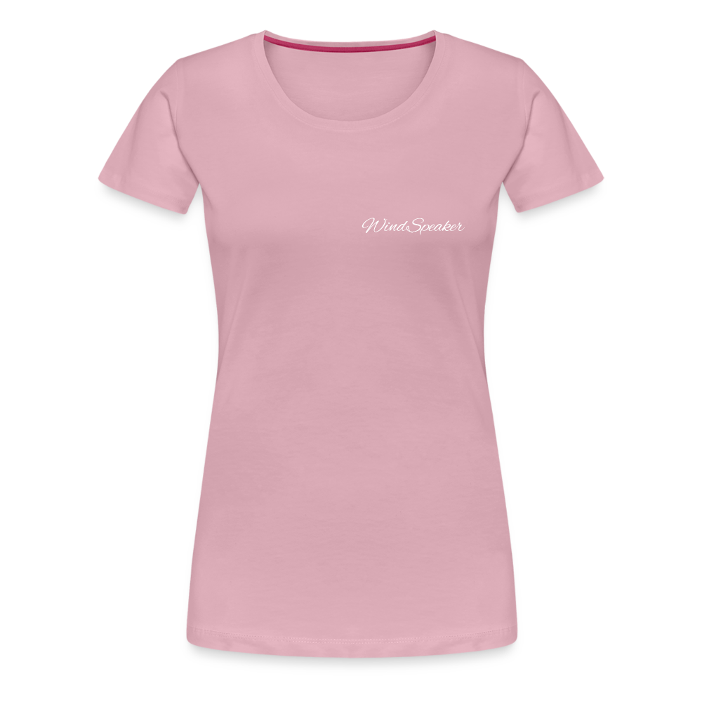 WindSpeaker Women’s Premium T-Shirt (White logo) - rose shadow
