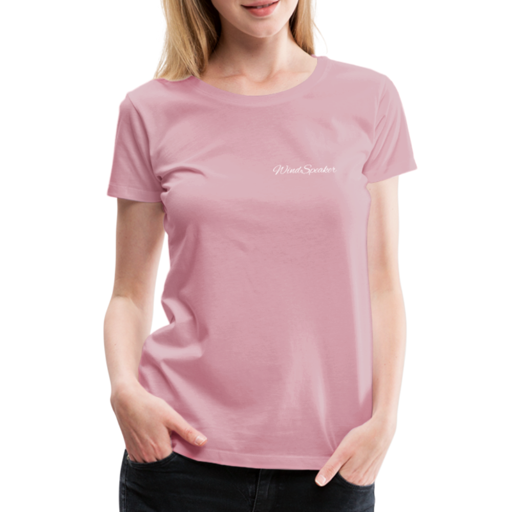 WindSpeaker Women’s Premium T-Shirt (White logo) - rose shadow