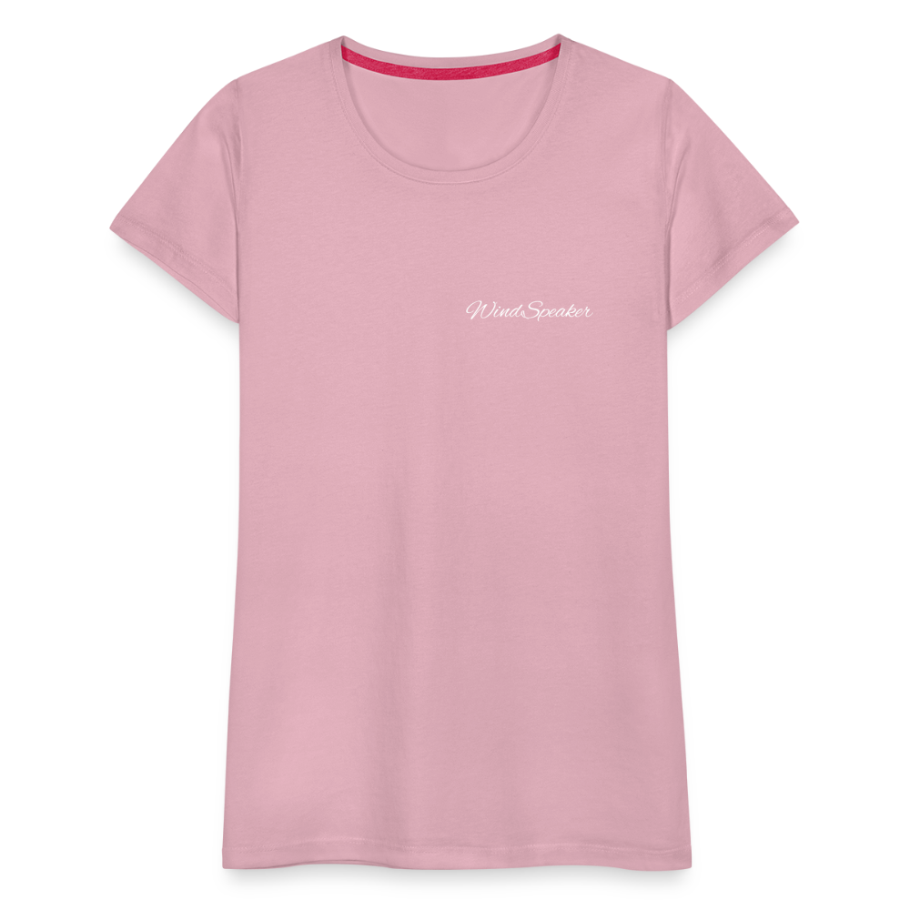 WindSpeaker Women’s Premium T-Shirt (White logo) - rose shadow