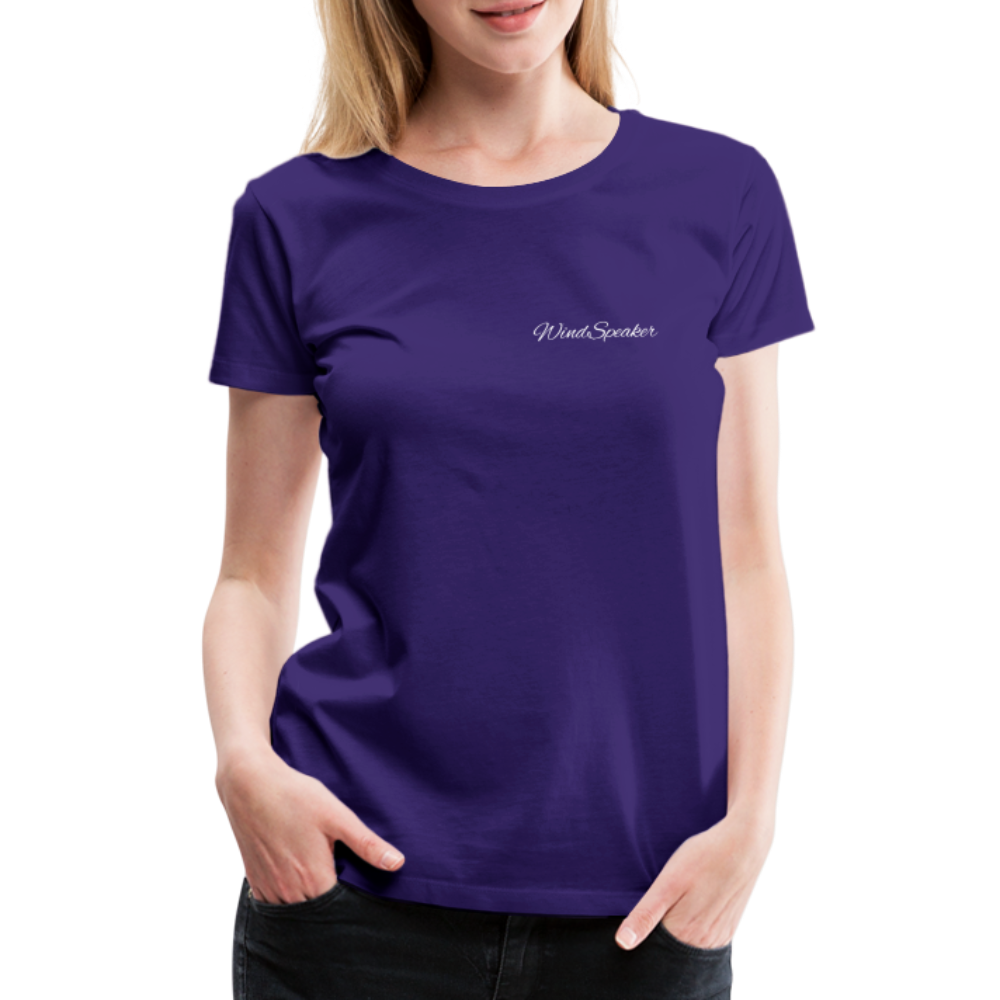 WindSpeaker Women’s Premium T-Shirt (White logo) - purple
