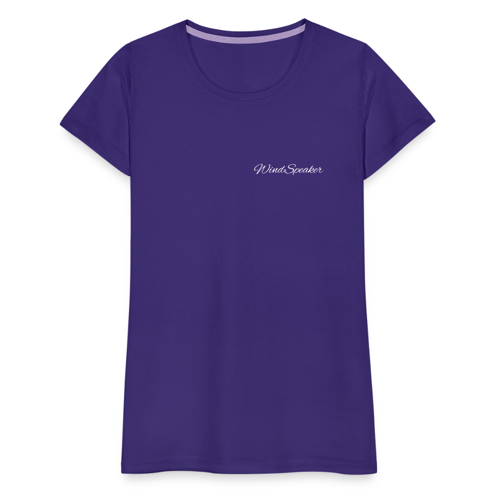 WindSpeaker Women’s Premium T-Shirt (White logo) - purple