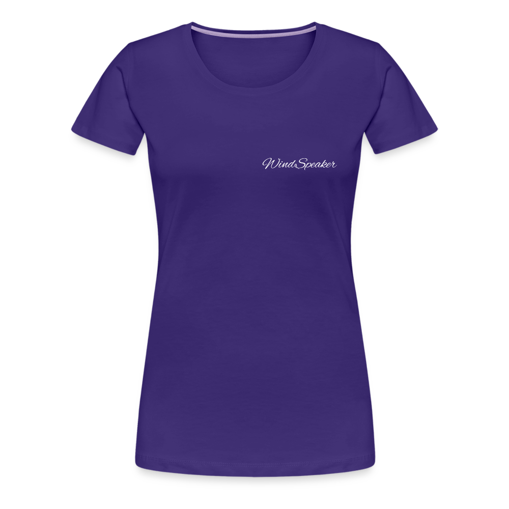 WindSpeaker Women’s Premium T-Shirt (White logo) - purple