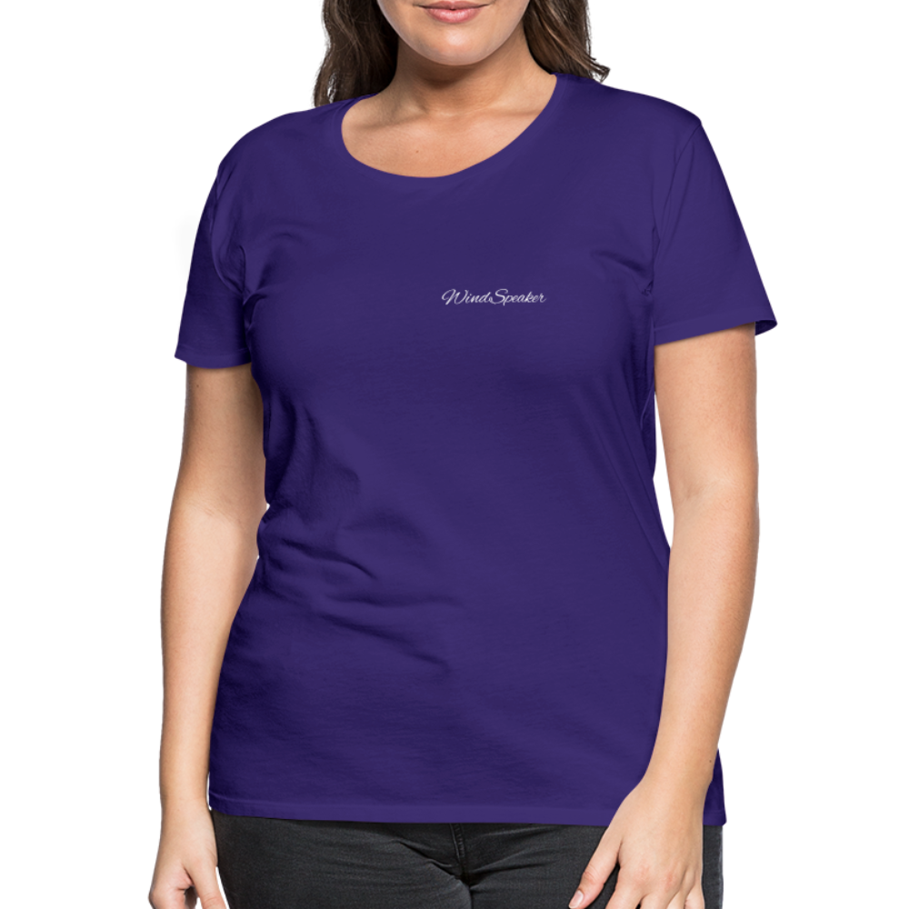 WindSpeaker Women’s Premium T-Shirt (White logo) - purple