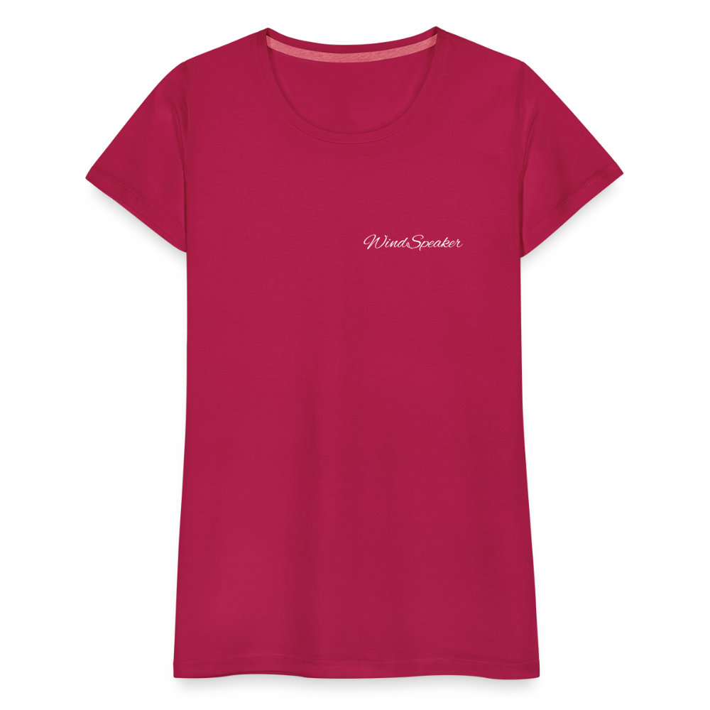 WindSpeaker Women’s Premium T-Shirt (White logo) - dark pink