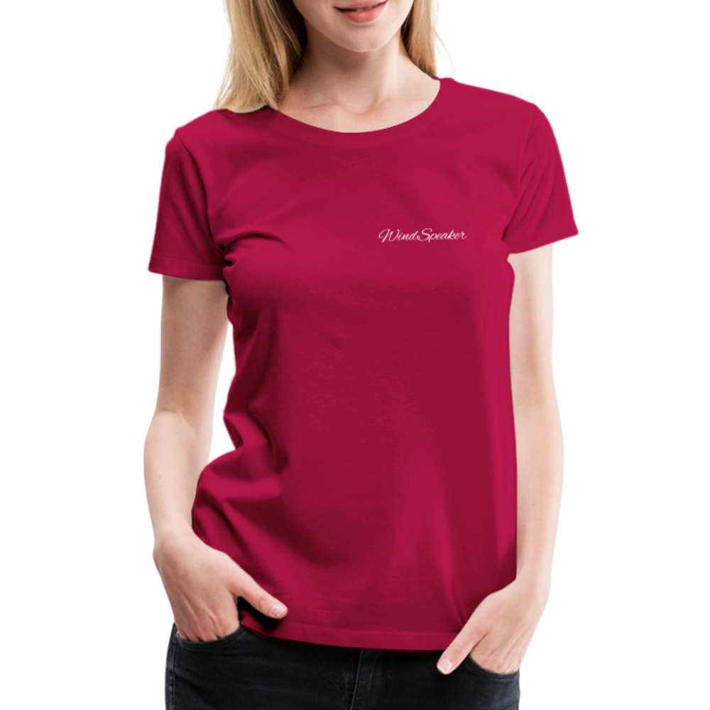 WindSpeaker Women’s Premium T-Shirt (White logo) - dark pink