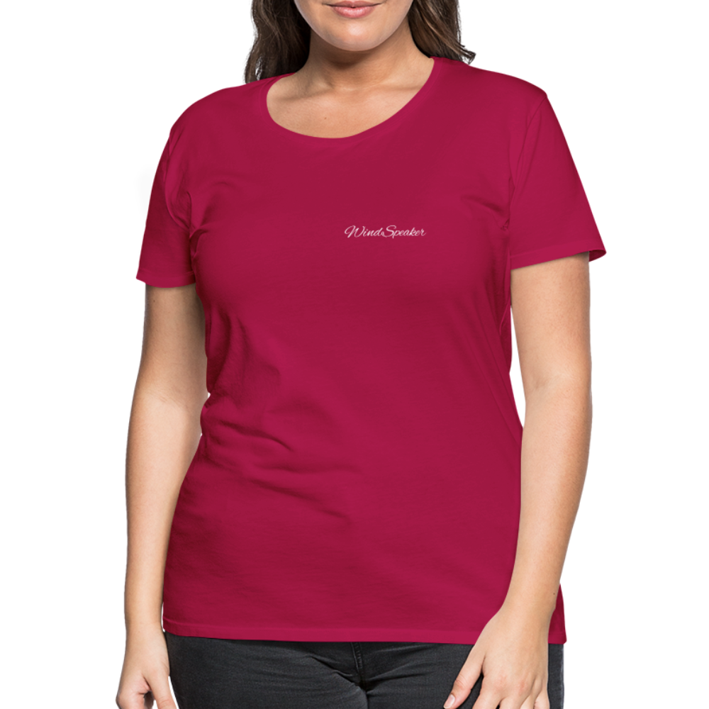 WindSpeaker Women’s Premium T-Shirt (White logo) - dark pink