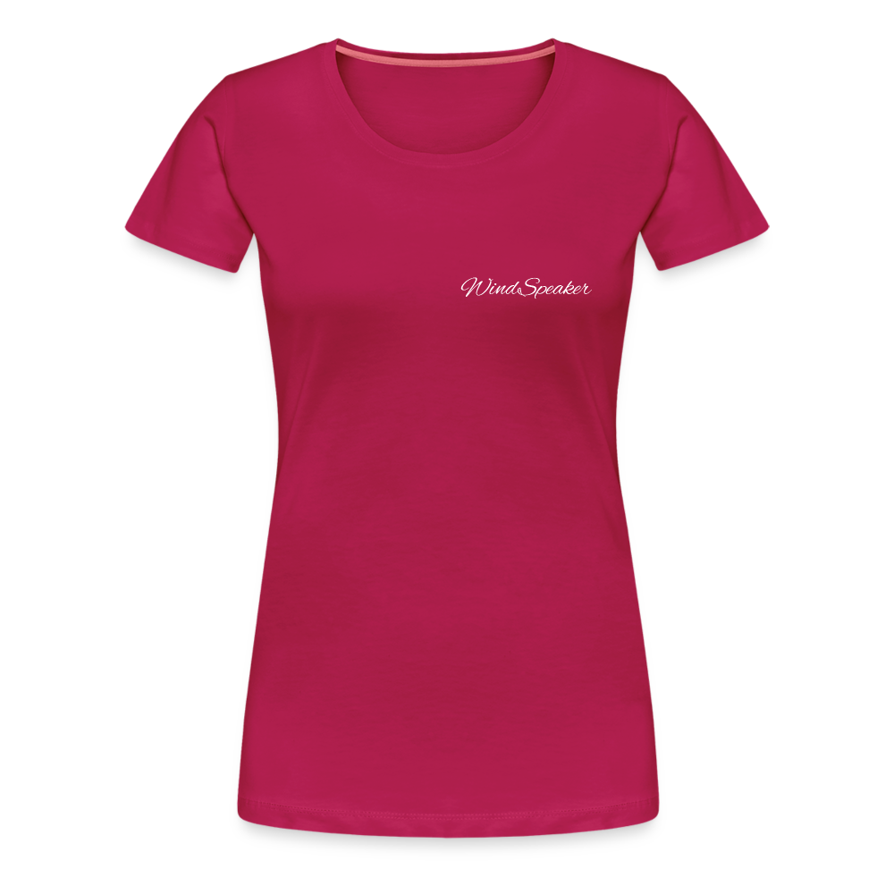 WindSpeaker Women’s Premium T-Shirt (White logo) - dark pink