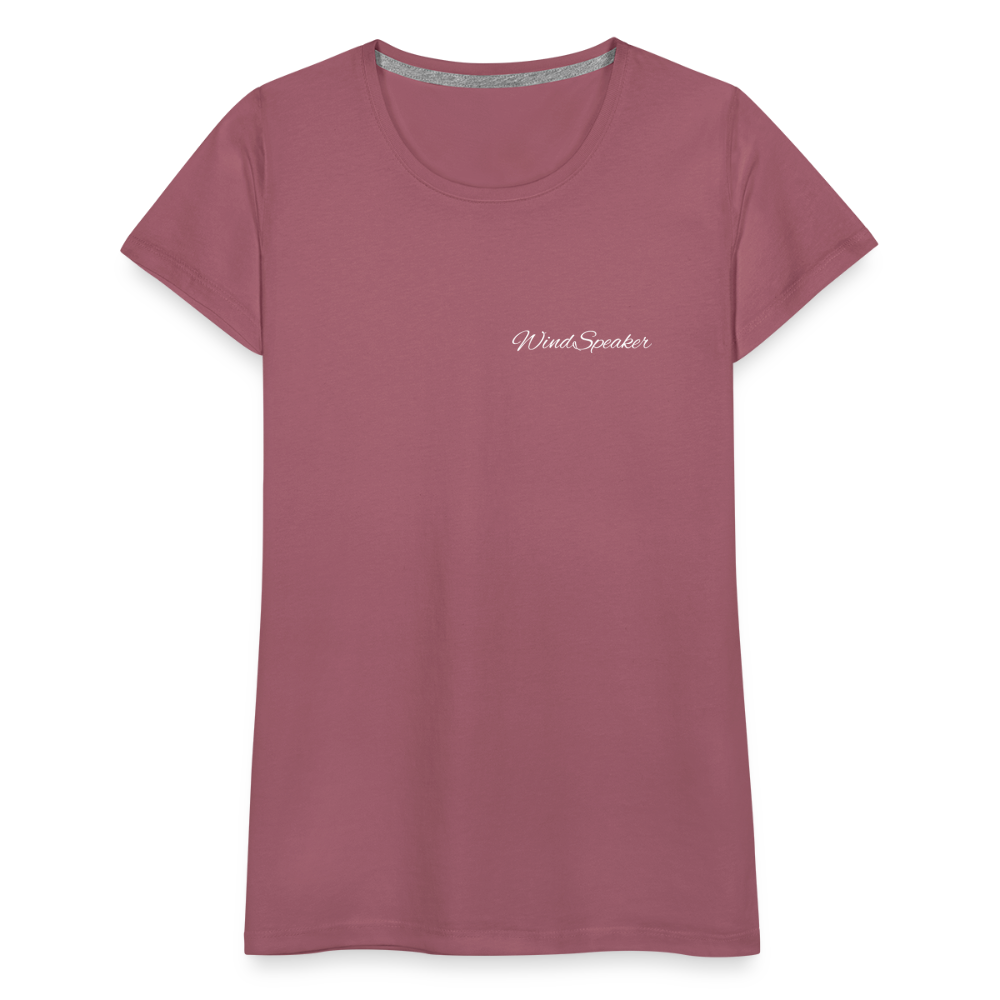 WindSpeaker Women’s Premium T-Shirt (White logo) - mauve